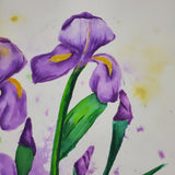 Watercolor Painting Class Iris Bouquet Private Class
