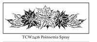 16½x6  Stencil Poinsettia Spray