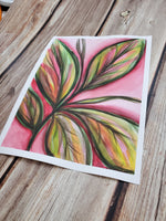 Original Watercolor Painting "Tropical Leaves" 9x12