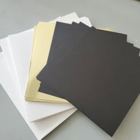 6x6 Card Pack with Gold Mirror Card Stock and Black Card Stock