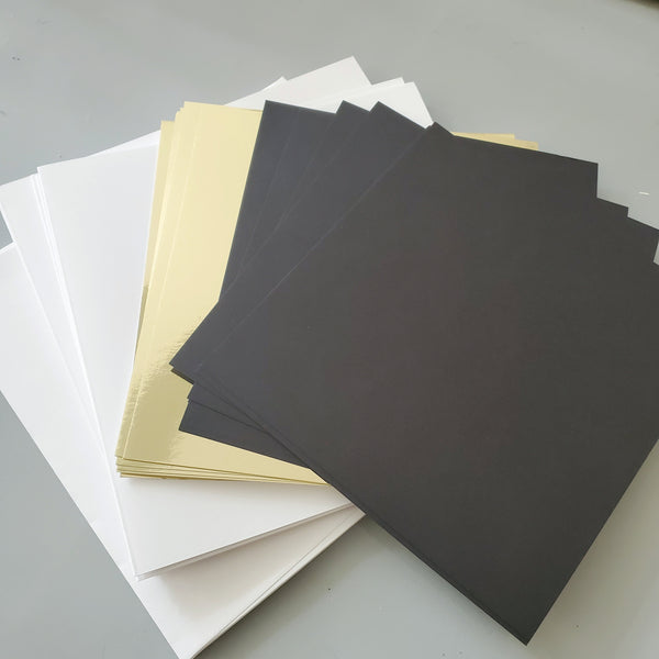 6x6 Card Pack with Gold Mirror Card Stock and Black Card Stock – Ken Oliver  Crafts