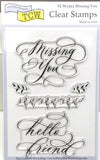 Clear Stamp "Missing You" 4x6 Stamp Set from The Crafter's Workshop