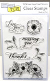 Clear Stamp "Love You Flowers" 4x6 Stamp Set from The Crafter's Workshop