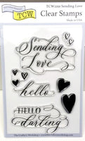 Clear Stamp "Sending Love" Stamp 4x6 Set from The Crafter's Workshop