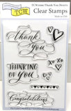 Clear Stamp "Thank you Hearts" 4x6 Stamp Set from The Crafter's Workshop
