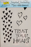 Stencil Trust Your Heart by Joanne Fink for The Crafter's Workshop