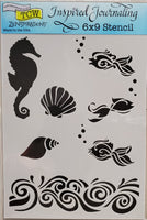 Stencil The Sea by Joanne Fink for The Crafter's Workshop