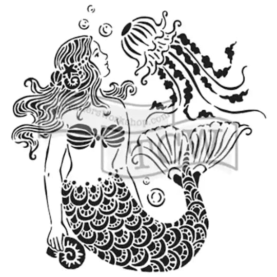 Mermaid Dreams Stencil