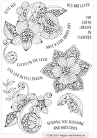 Clear Stamp "Happy Sentiments" 4x6 Stamp Set from The Crafter's Workshop
