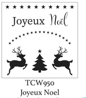 Joyeux Noel Stencil from The Crafter's Workshop