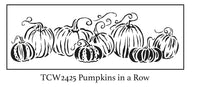 16½x6  Stencil Pumpkins in a Row