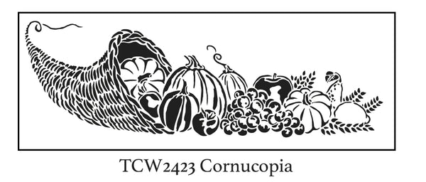 16½x6  Stencil Cornicopia
