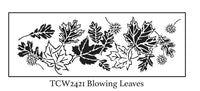 16½x6  Stencil Blowing Leaves