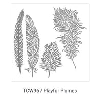 Playful Plumes Stencil from The Crafter's Workshop