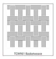 Basketweave Stencil from The Crafter's Workshop