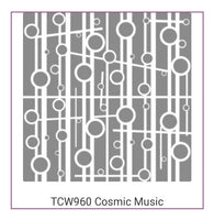Cosmic Music Stencil from The Crafter's Workshop