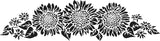 Stencil 16½x6 Stencil Sunflower Spray