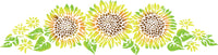 Stencil 16½x6 Stencil Sunflower Spray