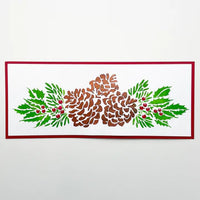 Christmas Slimline Layered Pine Branch  Stencil from The Crafter's Workshop