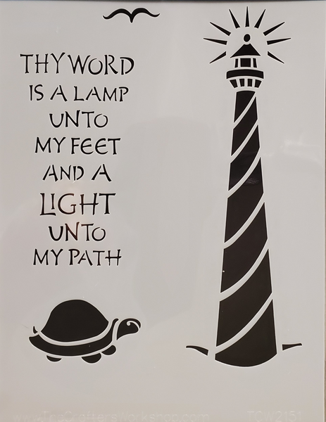 Stencil Lighthouse by Joanne Fink for The Crafter's Workshop