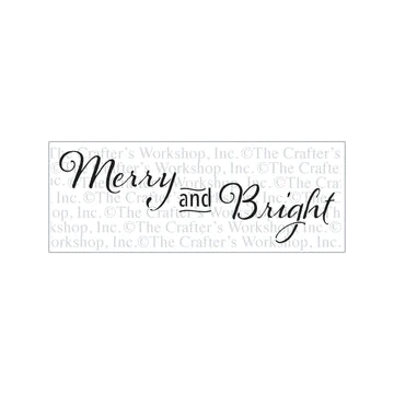 Merry and Bright Sign Stencil