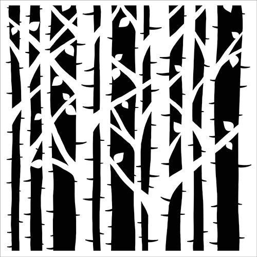 Birch Trees Stencil from The Crafter's Workshop