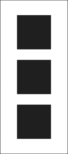 Slimline Stencil Triple Squares