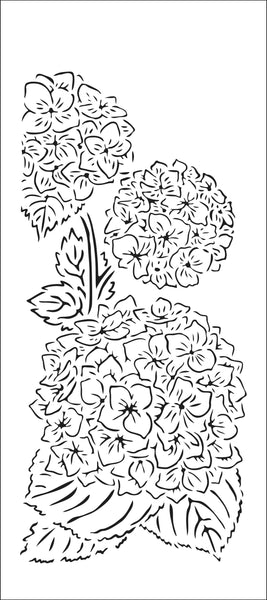 Slimline Stencil Hydrangea Bouquet