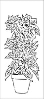 Potted Poinsettia Slimline Stencil