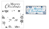 Christmas Slimline Layered Merry Snowflakes  Stencil from The Crafter's Workshop