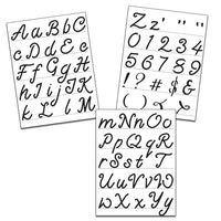 Alphabet Stencils3-pack Script Font
