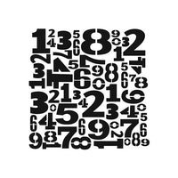 Numbers Scramble Stencil from The Crafter's Workshop