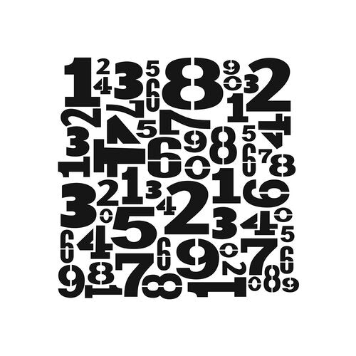 Numbers Scramble Stencil from The Crafter's Workshop