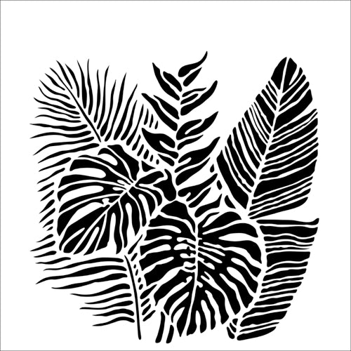 Stencil TCW920 Tropical Fronds